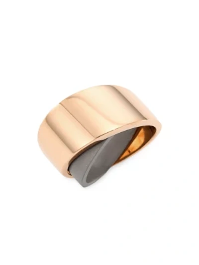 Shop Vhernier Women's Tourbillon S 18k Rose Gold Titanium Ring