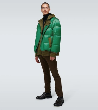 Shop Sacai Ten C Nylon Padded Jacket In Green