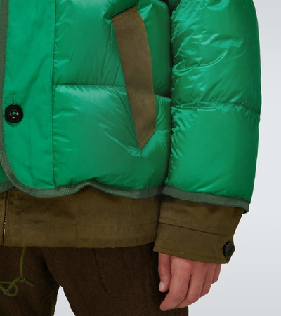 Shop Sacai Ten C Nylon Padded Jacket In Green
