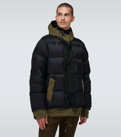 Shop Sacai Ten C Nylon Padded Jacket In Blue