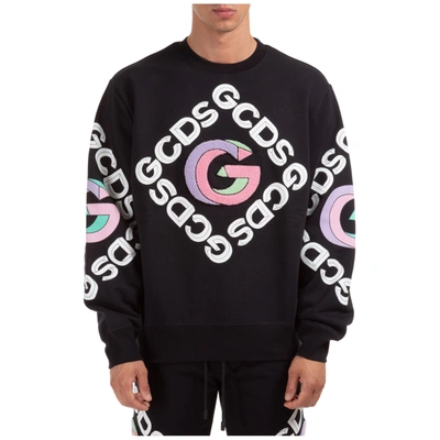 Shop Gcds Men's Sweatshirt Sweat  Logo 3d In Black