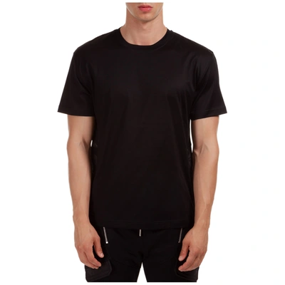 Shop Les Hommes Men's Short Sleeve T-shirt Crew Neckline Jumper In Black
