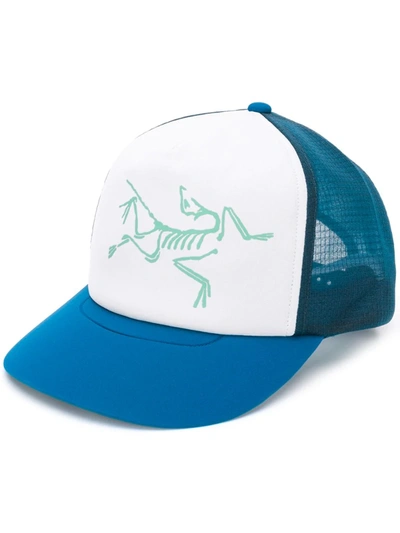 Shop Arc'teryx Skeleton-print Trucker Hats In Blue