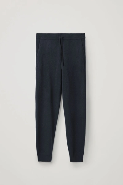 Shop Cos Relaxed-fit Pure Cashmere Joggers In Blue