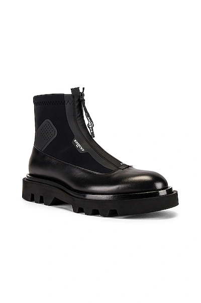 Shop Givenchy Combat Boot With Zip In Black