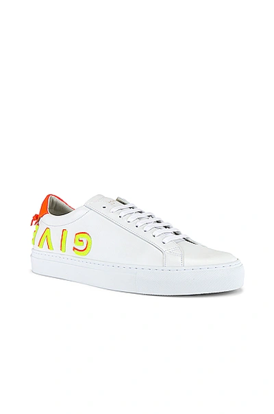 Shop Givenchy Low Top Urban Street  Letter Sneaker In White & Orange