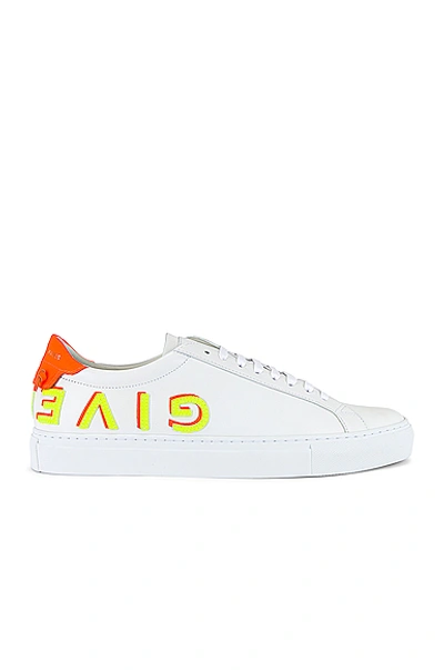 Shop Givenchy Low Top Urban Street  Letter Sneaker In White & Orange