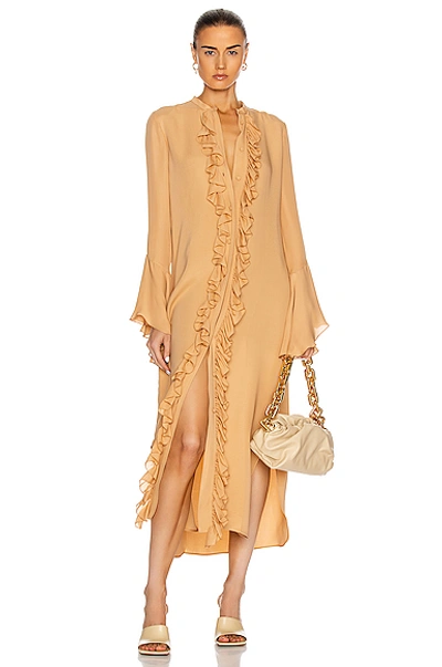 Shop Khaite Callen Dress In Nude