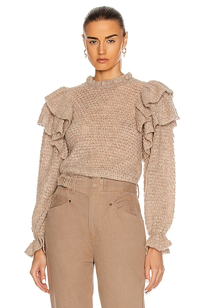 Shop Ulla Johnson Camilla Pullover Sweater In Oatmeal