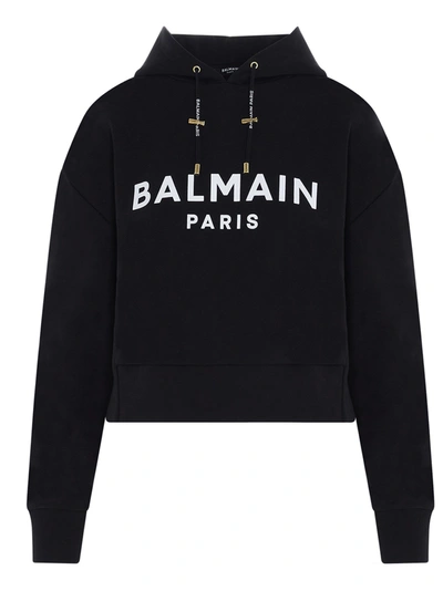 Shop Balmain Women's Black Sweatshirt