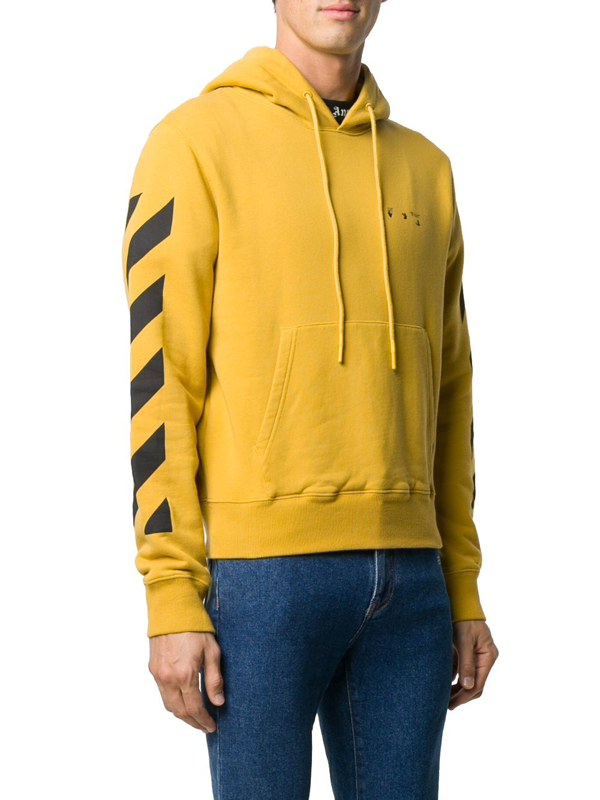 off white yellow stripe pants