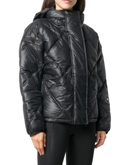 Shop Adidas By Stella Mccartney Women's Black Polyester Down Jacket