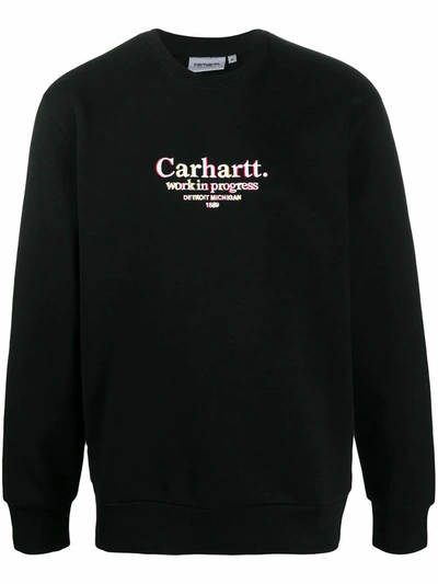 Shop Carhartt Men's Black Cotton Sweatshirt