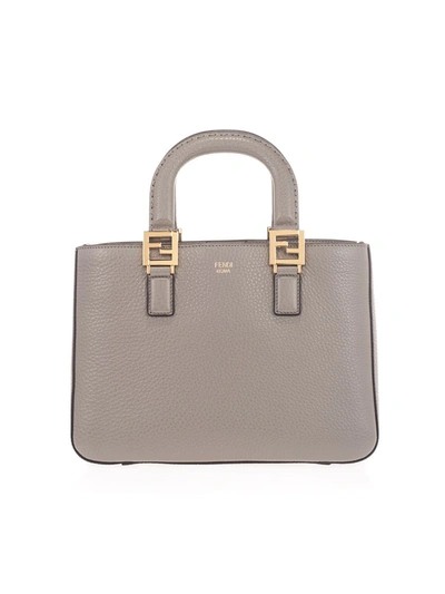 Shop Fendi Women's Grey Leather Handbag