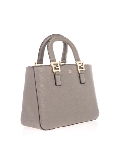 Shop Fendi Women's Grey Leather Handbag