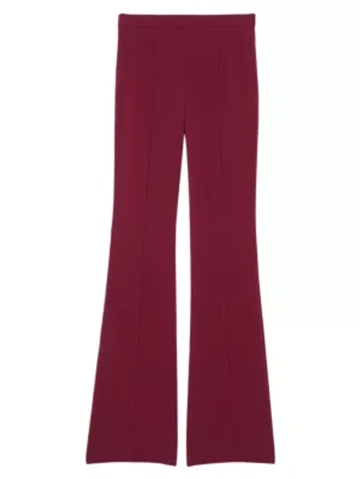 Shop Theory Women's Demitria Pull-on Flared Pants In Currant