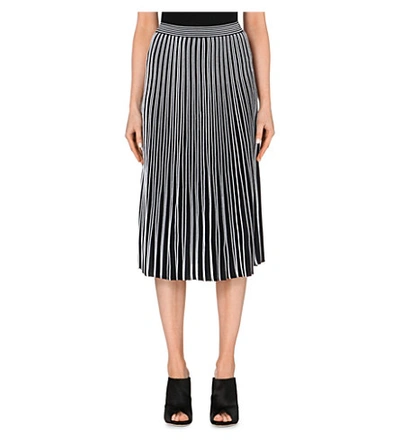 Shop Proenza Schouler Monochrome Pleated Skirt In Blackwhite