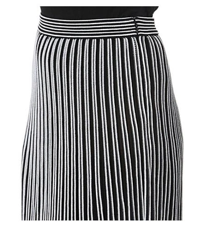 Shop Proenza Schouler Monochrome Pleated Skirt In Blackwhite
