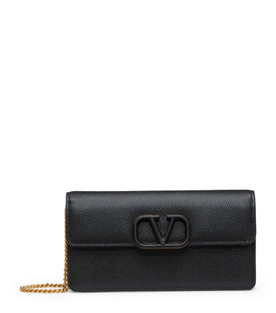 Shop Valentino Garavani Leather Vsling Wallet