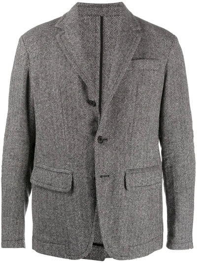 Shop Dsquared2 Herringbone Blazer In Black