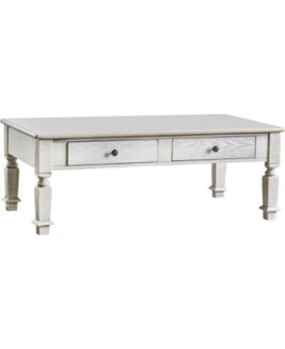 Shop Furniture Of America Vera Antique White Coffee Table In Natural
