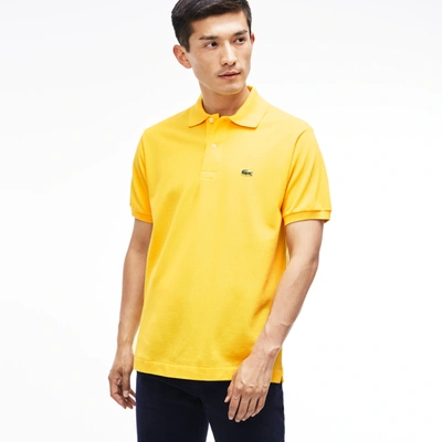 Shop Lacoste Men's Original L.12.12 Petit Piqué Cotton Polo - L - 5 In Yellow