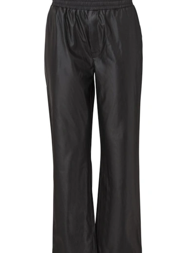 Shop Marei 1998 Lunaria Vegan Leather Pants In Jet Black