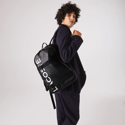 Shop Lacoste Men's L.12.12 Branded And Strap Backpack - One Size In Black