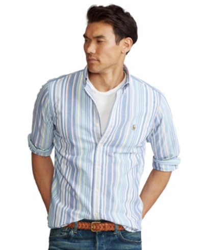 Shop Polo Ralph Lauren Men's Classic-fit Oxford Shirt In Run On Multi