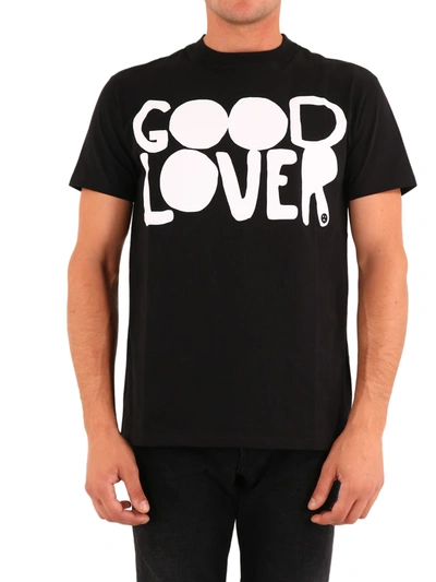 Shop Valentino T-shirt Good Lover Black