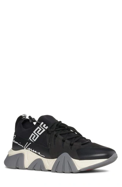Shop Versace Sport Sneaker In Ceruleo/ Nero/ Gray Ash