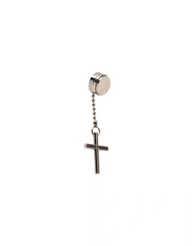 Shop Dsquared2 Man Single Earring Silver Size - Metal