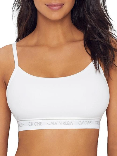 Shop Calvin Klein Ck One Cotton Bralette In White