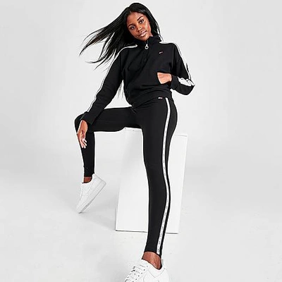 Shop Tommy Hilfiger Women's Micro Taping Jersey Leggings In Black