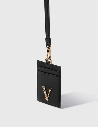 Shop Versace Virtus Card Case In Black