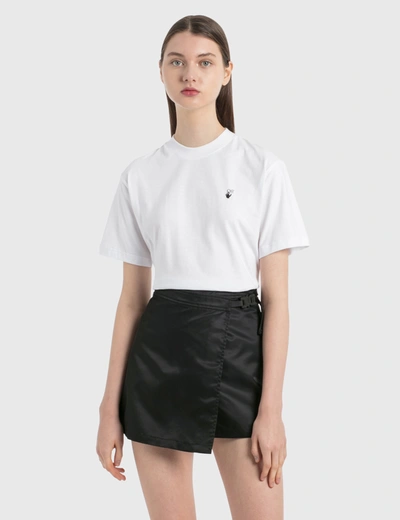 Shop Off-white Flock Arrow Casual T-shirt In White