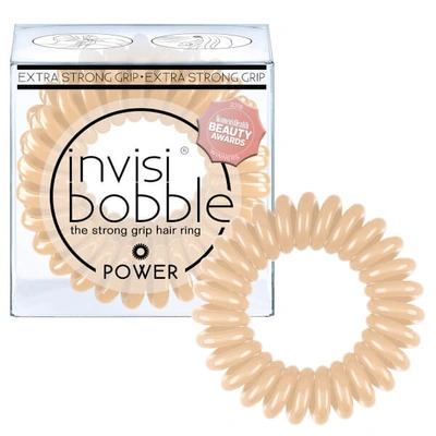 Shop Invisibobble Power Strong Hold Hair Ties - Nude (pack Of 3)