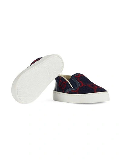 Shop Gucci Gg Slip-on Sneakers In Blue