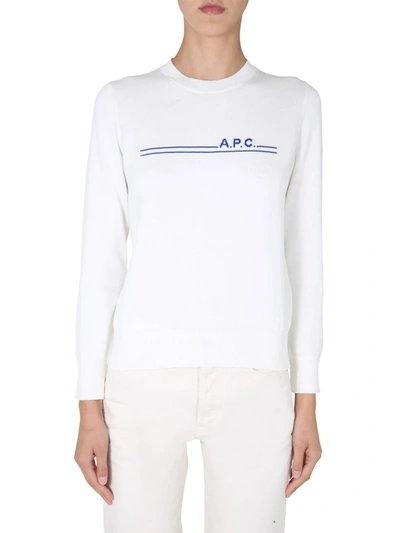 Shop Apc Eponyme Sweater In Bianco