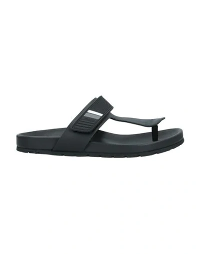 Shop Prada Toe Strap Sandals In Black