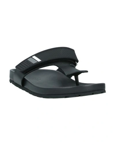 Shop Prada Toe Strap Sandals In Black