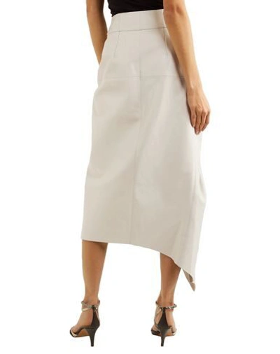 Shop Isabel Marant Woman Maxi Skirt Light Grey Size 8 Lambskin, Zamak