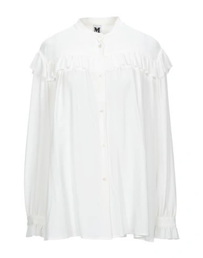 Shop M Missoni Solid Color Shirts & Blouses In White