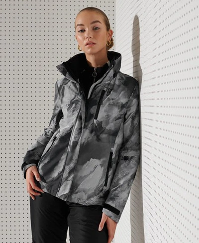 Shop Superdry Sprint Camo Hurricane Jacket In Grey