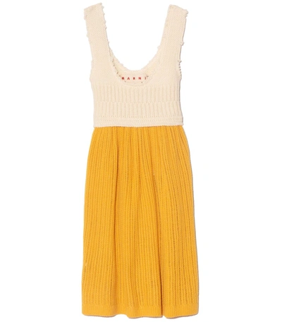 Shop Marni Sleeveless Dress In Maize In Yellow