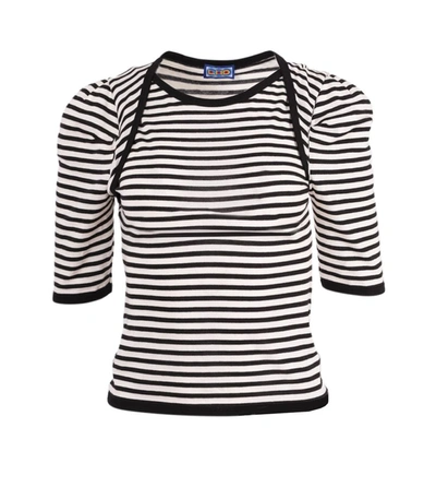 Shop Lhd Black And White Eugenie Top In Black/white