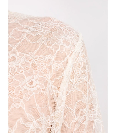 Shop Paco Rabanne Ivory Lace Shirt Blouse In White