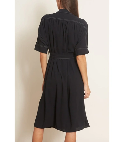Shop Alani Stitched Detail Dress In Navy In Blue
