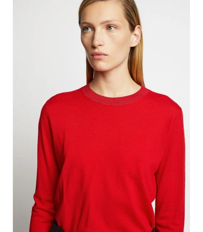 Shop Proenza Schouler Lightweight Merino Crewneck Sweater In /red