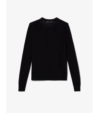 Shop Proenza Schouler Lightweight Merino Crewneck Sweater In /black